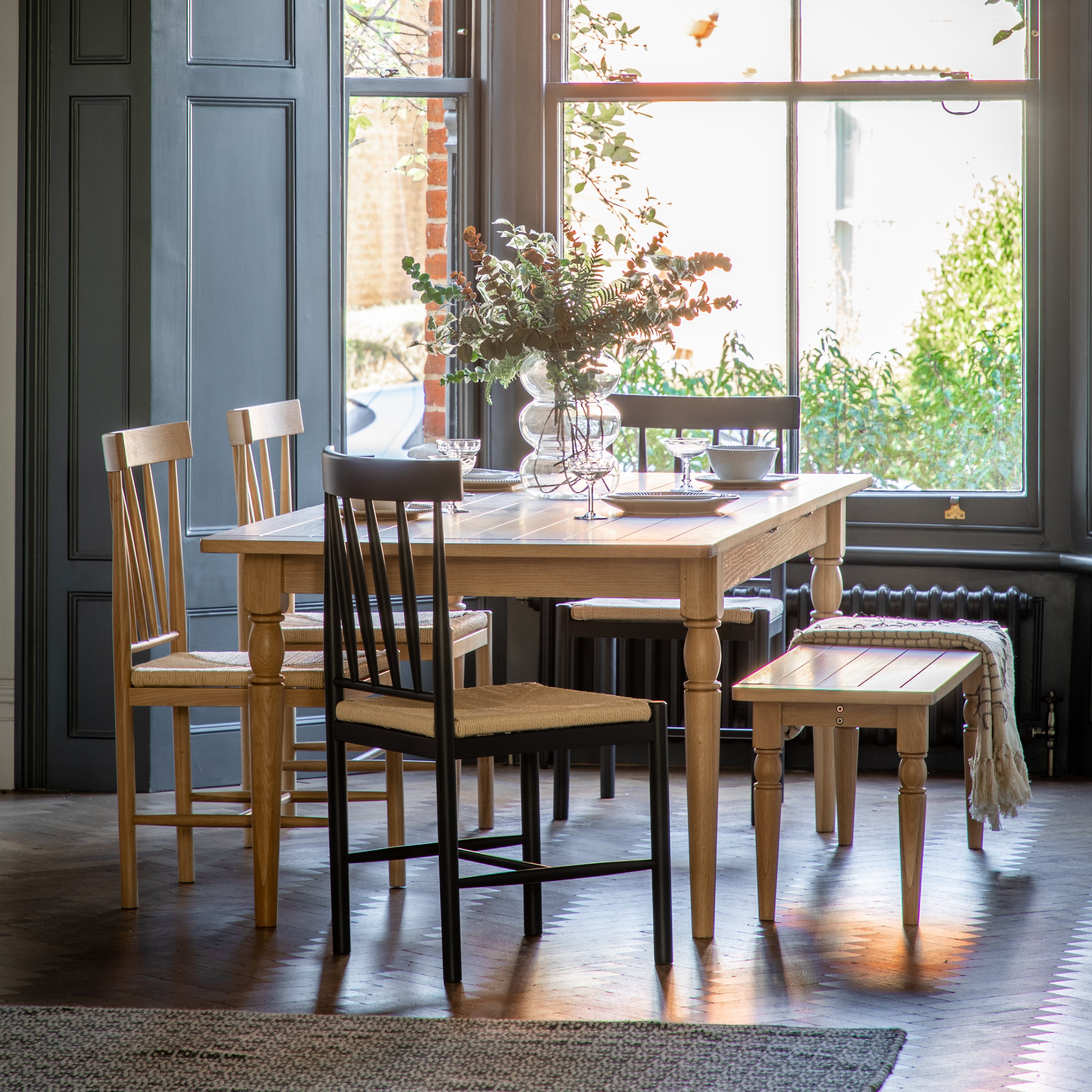 Radley Trestle Natural Oak Wood Extending Dining Table | 8-10 Seater